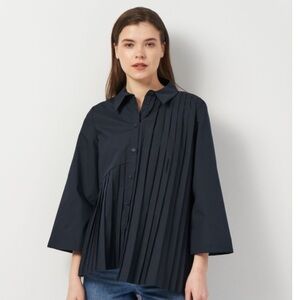Zara Dark Blue Button-Up Shirt